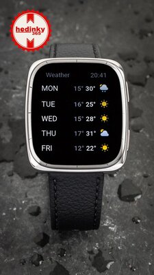 Amazfit Active 2 (Square) fekete bőr (+pót szíj)